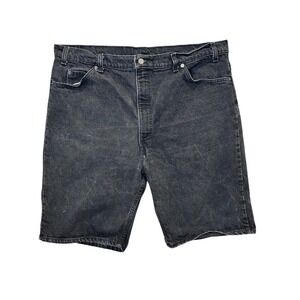 Levi's Vintage Orange Tab Denim Shorts‎ 11in Black Wash Distressed 90's Size 42